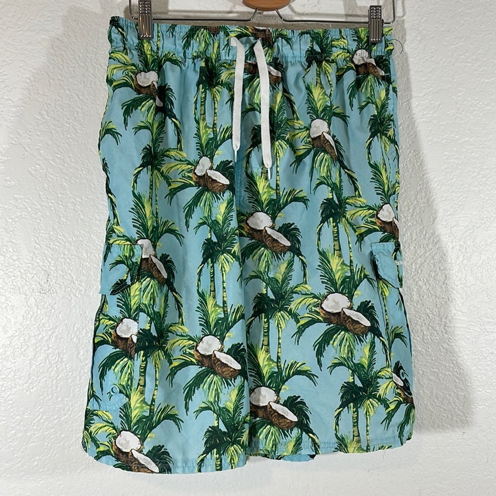 BEVERLY HILLS POLO CLUB COCONUT TRUNKS SHORTS SWIMWEAR WITH POCKETS SIZE MEDIUM